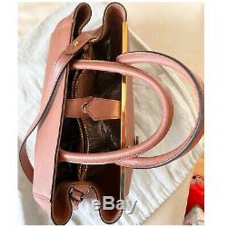 $2,350 Auth Fendi 2Jours Bag Medium Rare Dusty Rose Mauve Color Saffiano Leather
