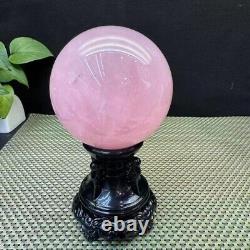 2.6LB Rare Natural PINK ROSE Quartz sphere Crystal ball Mineral Specimen gift