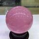 2.95lb Best! New Rare Natural Pink Rose Quartz Crystal Sphere Ball Healing Decor