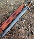 32 Dsk! Rare Hand Made Damascus Steel Hunting Roman Sword Handle Rose Wood