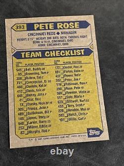 #393 Topps Pete Rose Manager Rare Error Card! Free Shipping