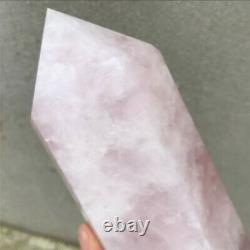 3990g Natural Pink Rose quartz obelisk rare powder crystal wand point healing