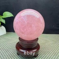 3LB Rare Natural PINK ROSE Quartz sphere Crystal ball Mineral Specimen gift