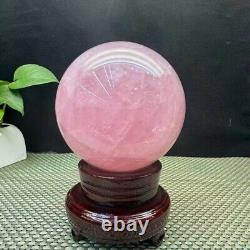3LB Rare Natural PINK ROSE Quartz sphere Crystal ball Mineral Specimen gift