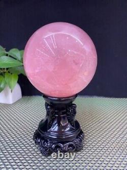 3.2LB Rare Natural PINK ROSE Quartz sphere Crystal ball Mineral Specimen gift