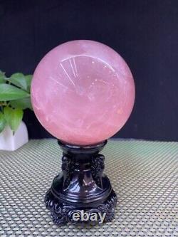3.2LB Rare Natural PINK ROSE Quartz sphere Crystal ball Mineral Specimen gift