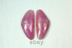 40.320 Ct Lovely Very Rare Unheated' Ceylon Pink Sapphire Rose Cut Pair