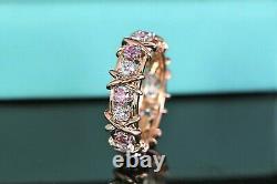 $45k Rare Tiffany Co Fancy Pink Diamond 18K Rose Gold Platinum Schlumberger Ring