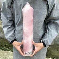 5060g Natural Pink Rose quartz obelisk rare powder crystal wand point healing