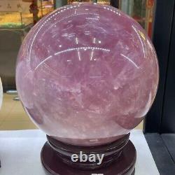 50.6LB TOP Natural Rare Rose Pink Quartz Sphere Crystal Ball Healing
