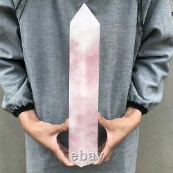 5230g Natural Pink Rose quartz obelisk rare powder crystal wand point healing