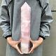 5470g Natural Pink Rose Quartz Obelisk Rare Powder Crystal Wand Point Healing