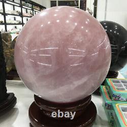 66LB Top Rare Natural Pink rose quartz ball crystal sphere reiki Healing
