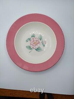 6 Setting Vintage Villeroy & Boch Pink Rose Dinnerware 5pc Set Rare Item