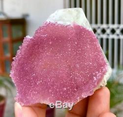 837 C. T World's Most Rare Terminated Pink Rose Quartz Bunch With Hydrite Specimen
