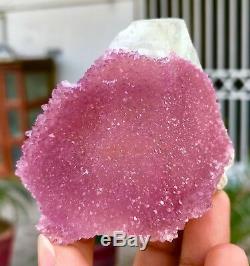 837 C. T World's Most Rare Terminated Pink Rose Quartz Bunch With Hydrite Specimen