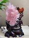 930g Rare Natural Pink Rose Quartz Crystal Phoenix Specimen Reiki Healing+stand
