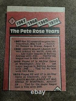 AUTHENTIC 1986 Topps The Pete Rose Years Miscut Error Card RARE! MINT