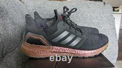 Adidas Ultraboost 20 mens RARE size 13 Black Grey Signal Pink EG9749 Rose Gold
