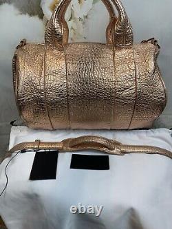 Alexander Wang Large Rocco Leather Satchel Bag Rose Gold Rare NWTS MSRP $1195