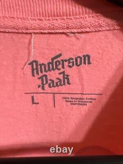 Anderson Paak Paak House'23 Crew Team T Shirt Pink Size L RARE