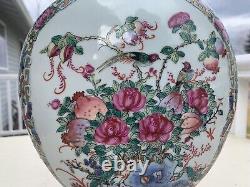 Antique Chinese Famille Rose Moon Flask Porcelain Vase Rare