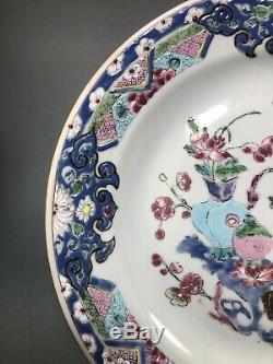 Antique Chinese Yongzheng 1723-1735 Famille Rose Porcelain Dish Plate Rare Model