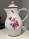 Augarten Vienna Wien Coffee Pot Pink Rose Maria Theresia Rare