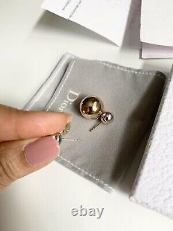 Authentic Dior Mise En Dior Rose Gold Silver Tribale Earrings Rare
