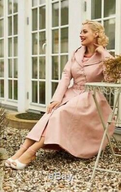 BNWT Miss Candyfloss swing trench coat Lorin rare pink old rose 3XL