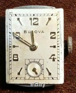 Beautiful Rare BULOVA USA Tank Style 21 Jewels 7AK Mvmnt Men's Wrist Watch