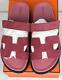 Bnib Hermes Women Chypre Sandals In Rose Aphrodite Suede Size 42 Us 11 (rare!)