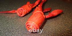 Brahmin Leather Roses Charm/ Tassel CORAL New Rare