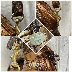 Brahmin Louise Rose Rare Bronze Satchel/shoulder Bag Mint Condition Gorgeous