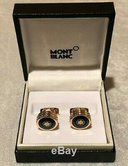 Brand New Mont Blanc Men's Luxury Rose Gold Plated Cufflinks Rare
