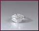 Brilliant Rose Cut 1.26ct Shiny White Cubic Zirconia Art Deco Filigree Rare Ring