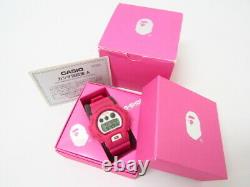 CASIO G-SHOCK x A Bathing Ape BAPE DW-6900 Limited Edition Watch Rose Pink Rare
