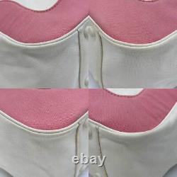 CHANEL CC Matelasse Marshmallow Bag Canvas Rose Pink White Rare 241212T