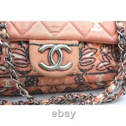 CHANEL Chain Shoulder Bag Bandana Pattern Rose Pink Rare