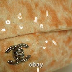 CHANEL Coco CC W chain Shoulder Bag sequin rose pink rare 230913T