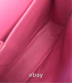 CHANEL Matelasse 25 W Flap Chain Shoulder Bag Tweed Rose Pink Multi Rare Ex++
