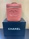 Chanel Vanity Hand Bag Case Box Rose Pink Rare 240330t