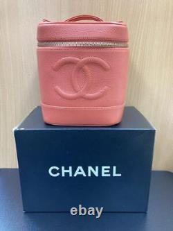 CHANEL Vanity Hand Bag Case Box Rose Pink Rare 240330T