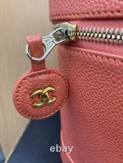 CHANEL Vanity Hand Bag Case Box Rose Pink Rare 240330T