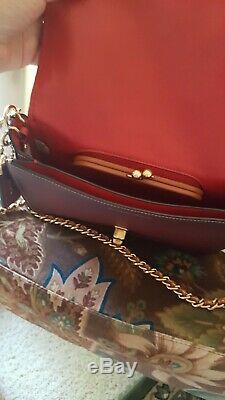 COACH 1941 Tea Rose Dinky 24 In Bordeaux brass $700- RARE! Glove tanned leather