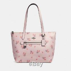 COACH Lock It TAYLOR Pink Floral Bow Tote Hand Shoulder Bag Ltd Ed RARE BNWT