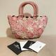 Coach Sakura Tea Rose Real Leather Basket Bag Limited Pink Flowers Rare