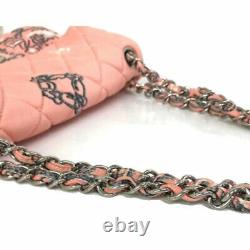 Chanel Bandana Pattern Chain Shoulder Bag Rare Design Rose Pink Cotton Ex++