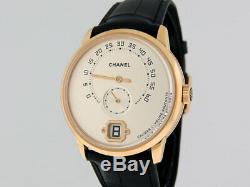Chanel Monsieur H4800 Jumping Hour Retrograde Minute 18k Rose Gold $35,100 NIB