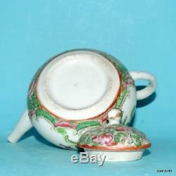 Chinese Porcelain Imperial Canton Famille Rose Medallion Rare Teapot